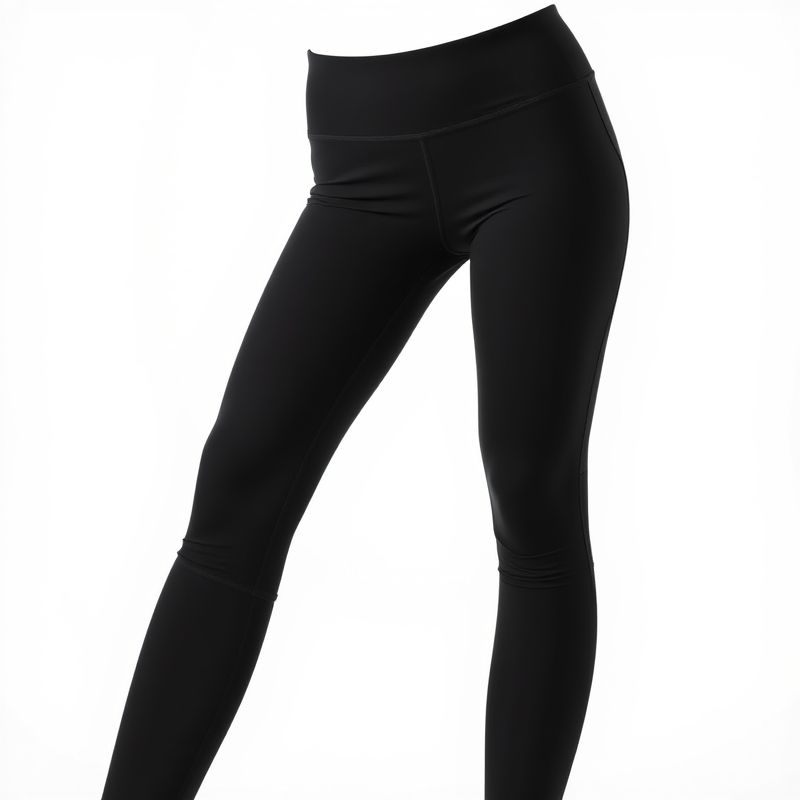 Sarah wearing black yoga pants during downward dog