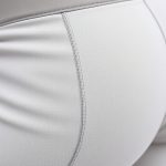 Close-up of the high waisted yoga pants women scrunch bum fabric, showcasing texture, stitching, and premium material quality.