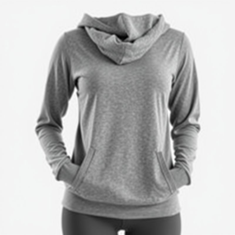 Yoga hoodie long sleeve activewear top in slate grey