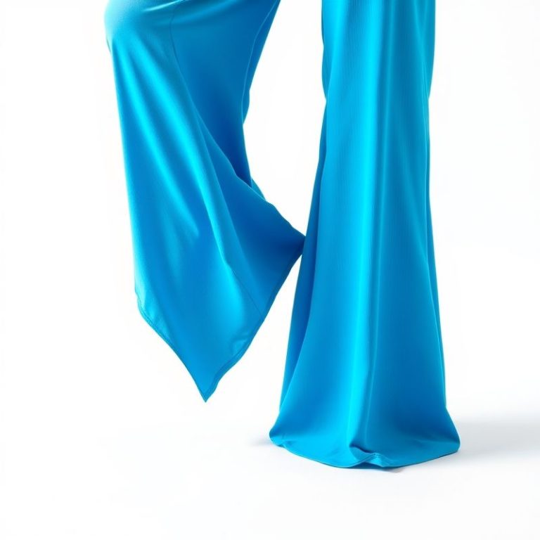 Sky blue flared yoga pants and matching yoga tank top on a white background.