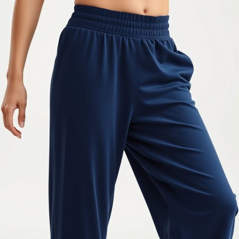 Navy Blue loose exercise pants made from bamboo for women in Australia.