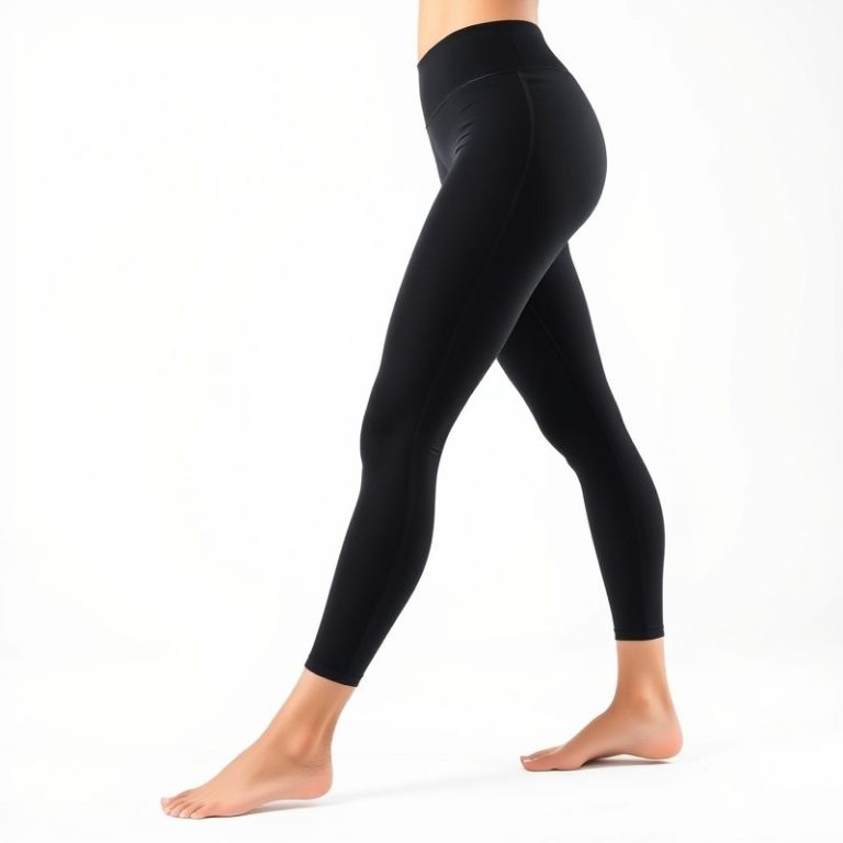 Black yoga crop top and flare leggings on a white studio background.