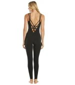 Radiant Solid Strappy Back Long Leotard 28"