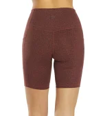 Uphold Cheetah High Waisted Biker Shorts with Pockets 7"
