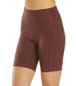 Uphold Cheetah High Waisted Biker Shorts with Pockets 7"