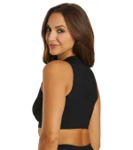 Ribbed Mock Neck Bra